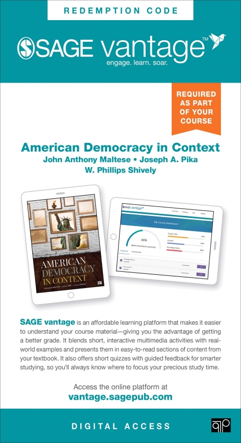 Cover image for book Sage Vantage: American Democracy in Context