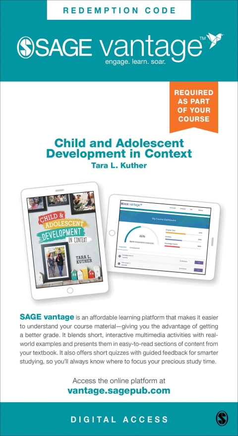 Cover image for book Sage Vantage: Child and Adolescent Development in Context