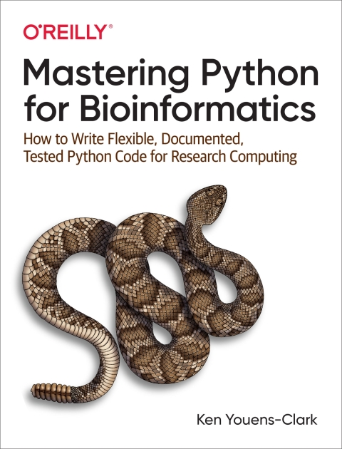 Cover image for book Mastering Python for Bioinformatics