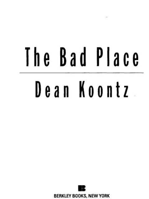 Cover image for book The Bad Place