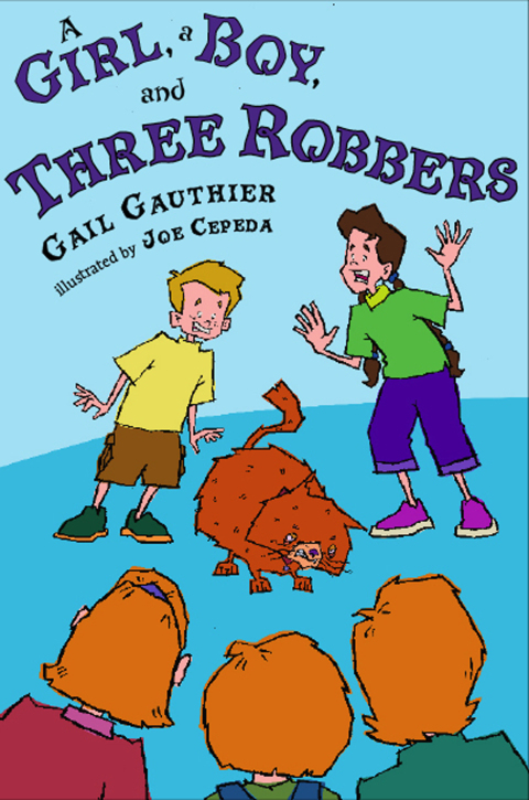 Cover image for book A Girl, A Boy, and Three Robbers