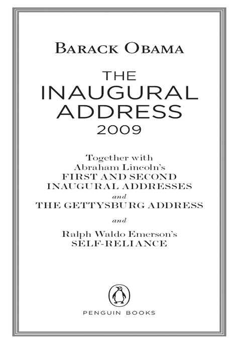 Cover image for book The Inaugural Address, 2009