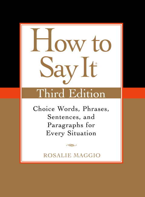 Cover image for book How to Say It, Third Edition