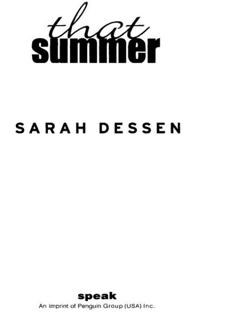 Cover image for book That Summer
