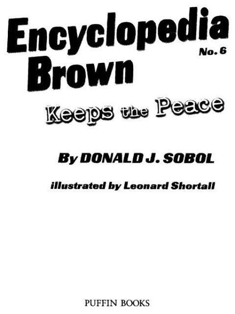 Cover image for book Encyclopedia Brown Keeps the Peace