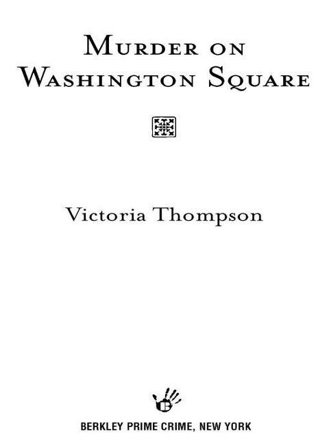 Cover image for book Murder on Washington Square
