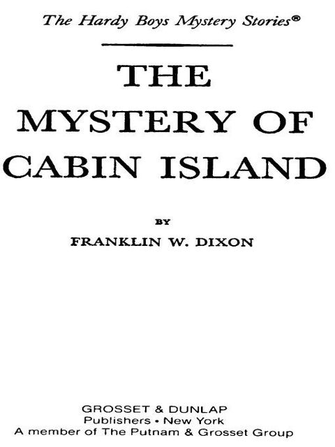 Cover image for book Hardy Boys 08: The Mystery of Cabin Island