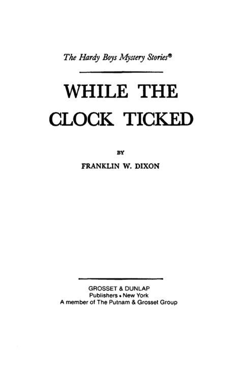 Cover image for book Hardy Boys 11: While the Clock Ticked