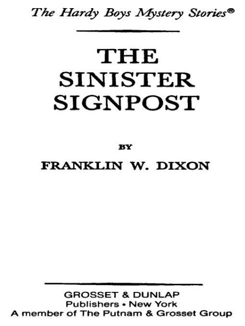 Cover image for book Hardy Boys 15: The Sinister Signpost