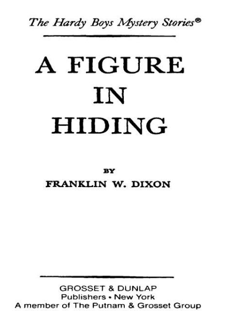 Cover image for book Hardy Boys 16: A Figure in Hiding