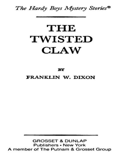 Cover image for book Hardy Boys 18: The Twisted Claw