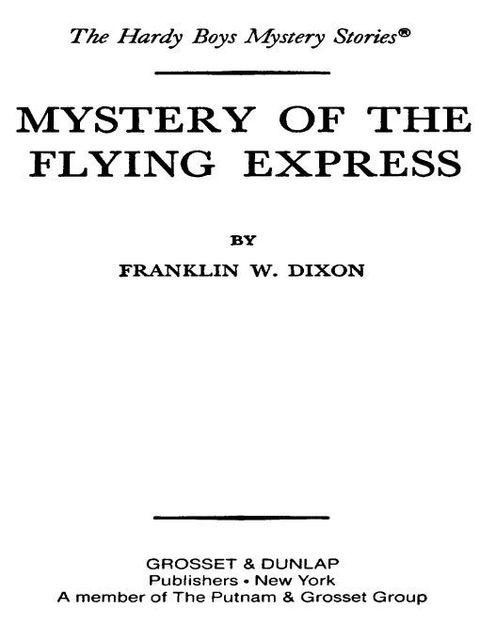 Cover image for book Hardy Boys 20: Mystery of the Flying Express