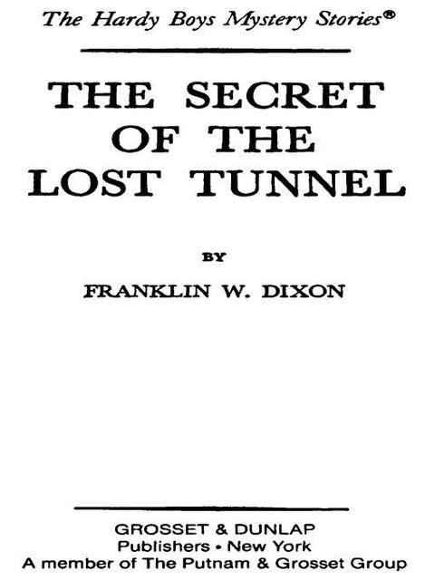 Cover image for book Hardy Boys 29: The Secret of the Lost Tunnel