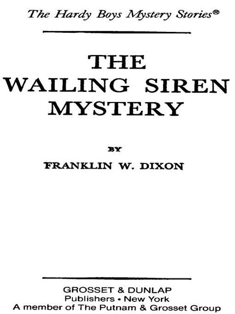 Cover image for book Hardy Boys 30: The Wailing Siren Mystery