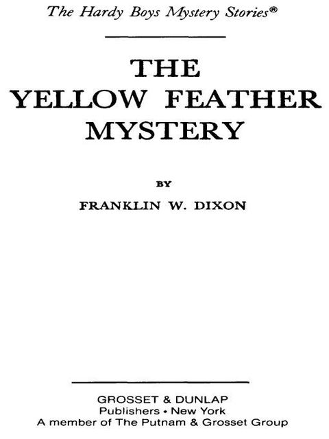 Cover image for book Hardy Boys 33: The Yellow Feather Mystery