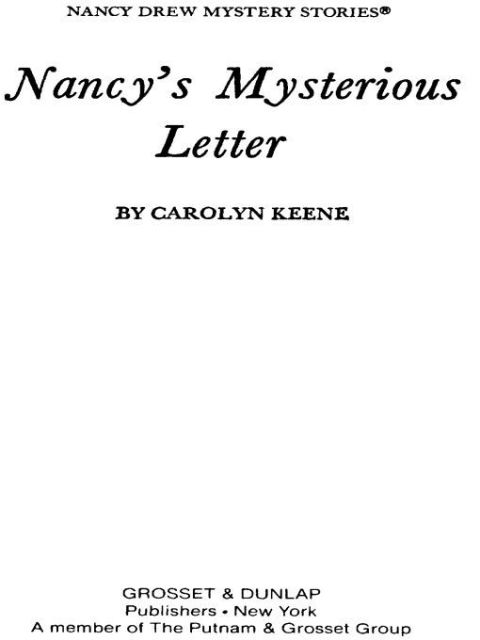 Cover image for book Nancy Drew 08: Nancy's Mysterious Letter