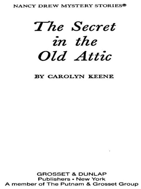 Cover image for book Nancy Drew 21: The Secret in the Old Attic
