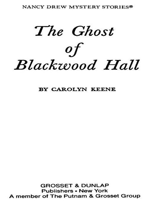 Cover image for book Nancy Drew 25: The Ghost of Blackwood Hall