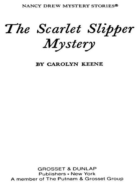 Cover image for book Nancy Drew 32: The Scarlet Slipper Mystery