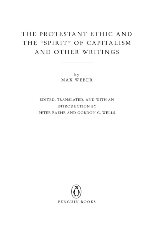 Cover image for book The Protestant Ethic and the "Spirit" of Capitalism