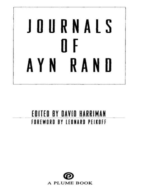 Cover image for book The Journals of Ayn Rand