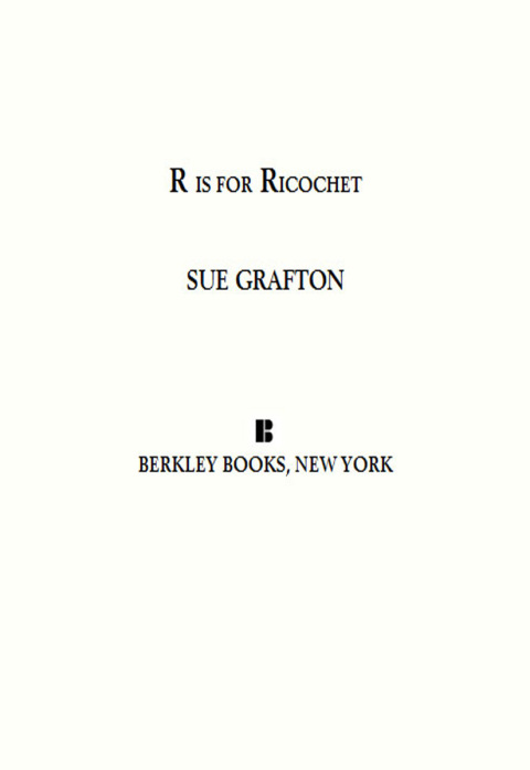 Cover image for book R is for Ricochet