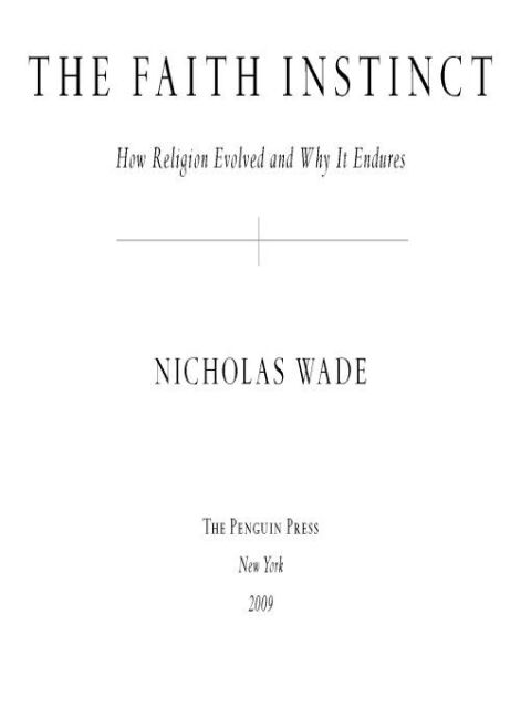Cover image for book The Faith Instinct