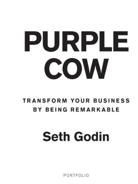 Cover image for book Purple Cow, New Edition