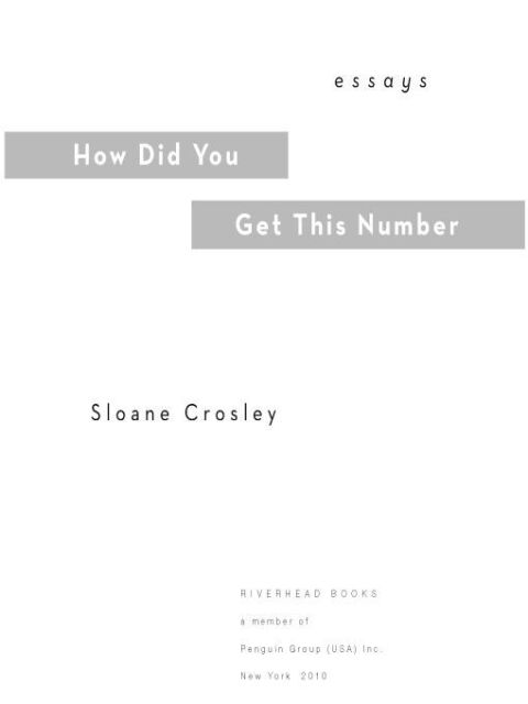 Cover image for book How Did You Get This Number