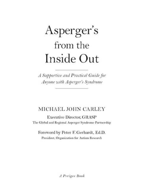 Cover image for book Asperger's From the Inside Out