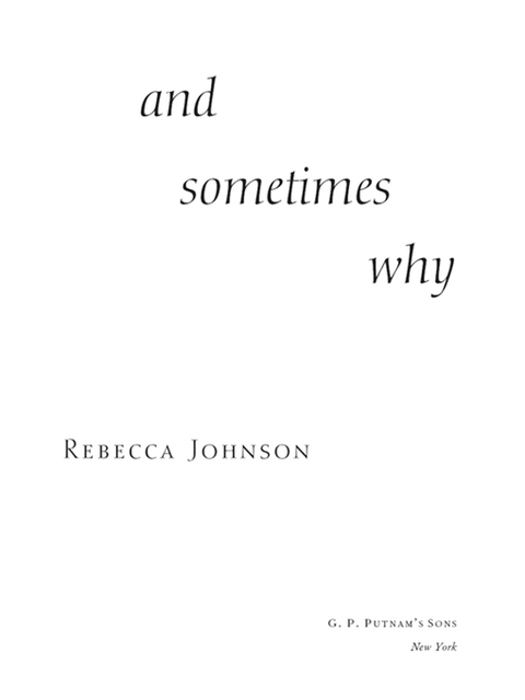 Cover image for book And Sometimes Why