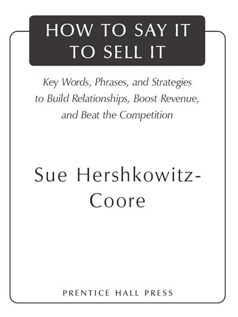Cover image for book How to Say It to Sell It