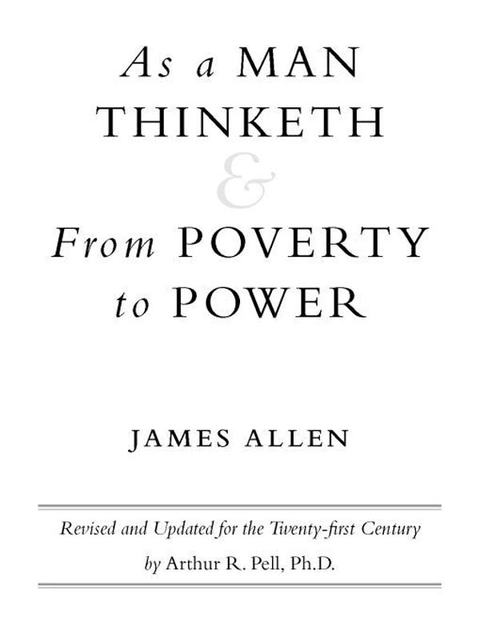 Cover image for book As a Man Thinketh