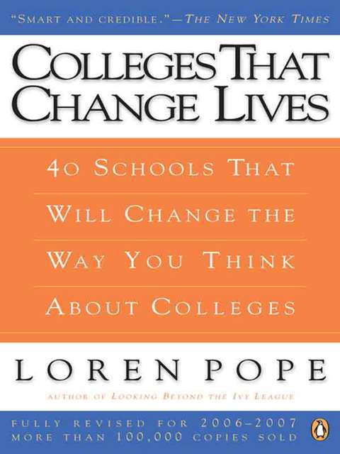 Cover image for book Colleges That Change Lives
