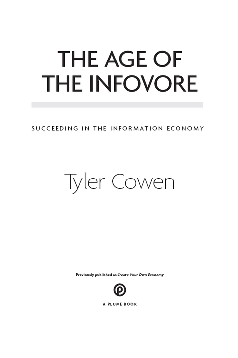Cover image for book The Age of the Infovore