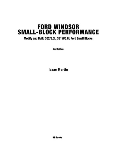 Cover image for book Ford Windsor Small-Block Performance HP1558