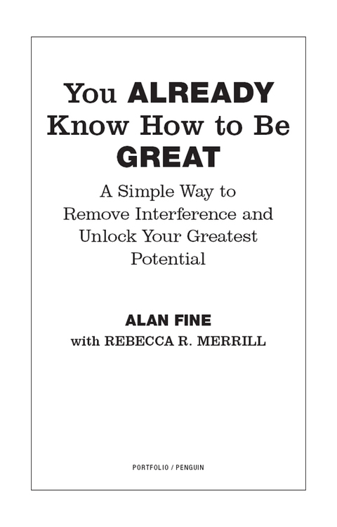 Cover image for book You Already Know How to Be Great