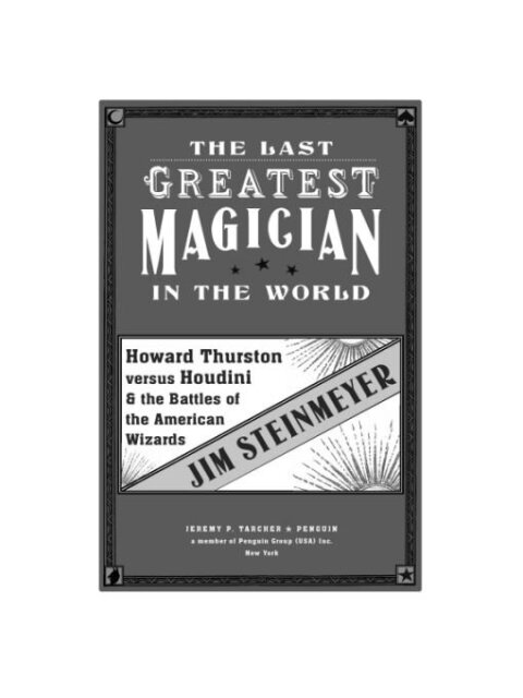 Cover image for book The Last Greatest Magician in the World