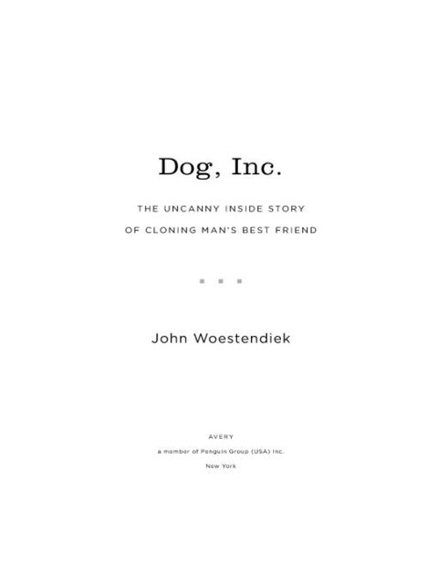 Cover image for book Dog, Inc.