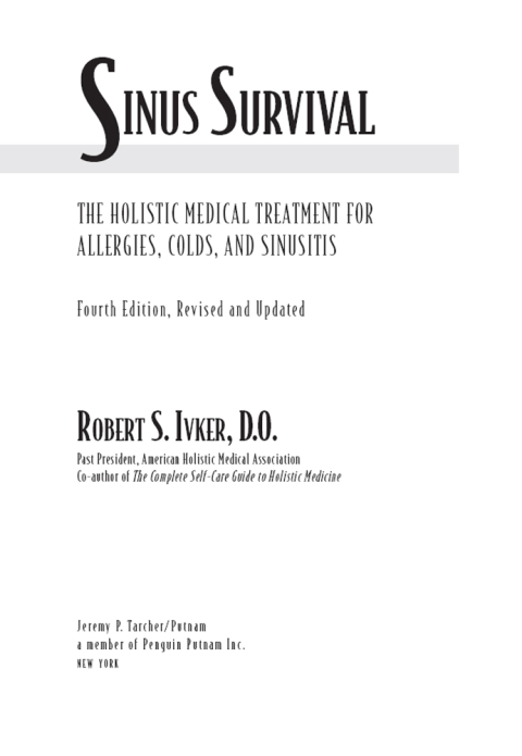 Cover image for book Sinus Survival