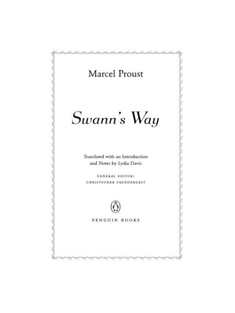 Cover image for book Swann's Way