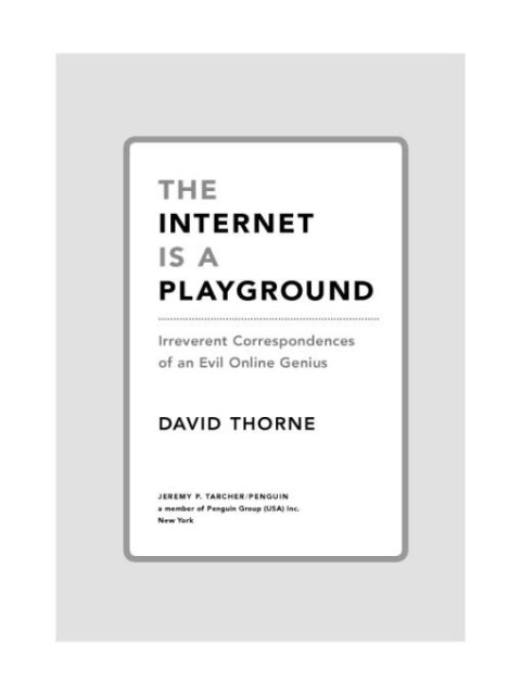 Cover image for book The Internet is a Playground