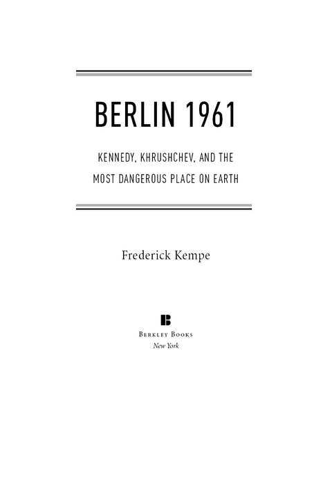 Cover image for book Berlin 1961
