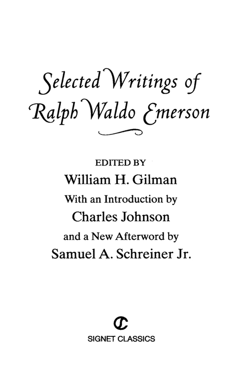 Cover image for book Selected Writings of Ralph Waldo Emerson