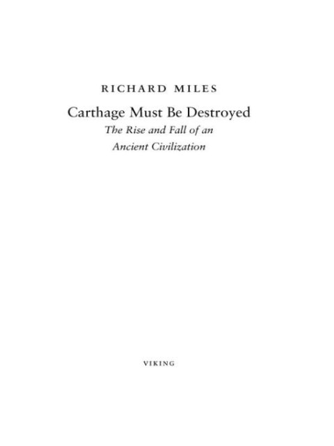 Cover image for book Carthage Must Be Destroyed