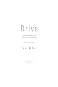 Drive: The Surprising Truth About What Motivates Us