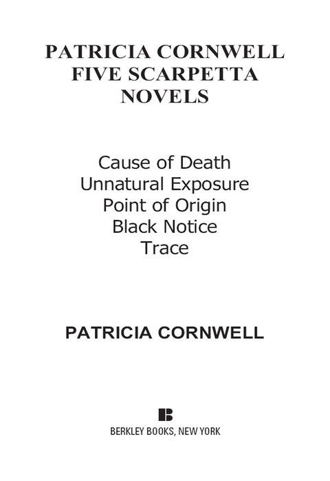 Cover image for book Patricia Cornwell FIVE SCARPETTA NOVELS