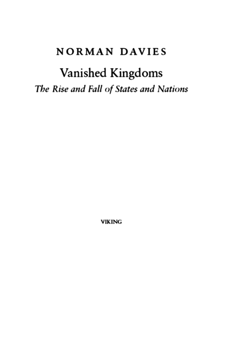 Cover image for book Vanished Kingdoms