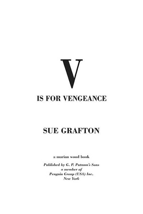 Cover image for book V is for Vengeance