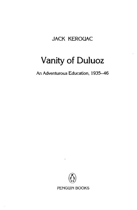 Cover image for book Vanity of Duluoz